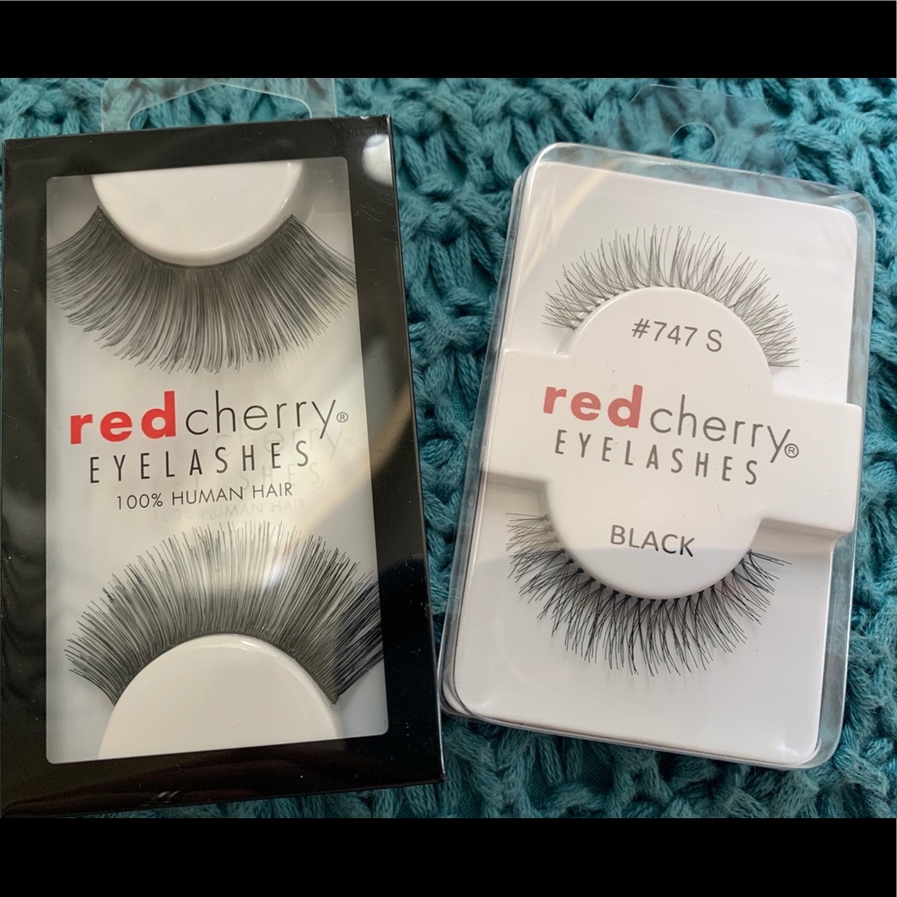Red Cherry False Eye Lashes. NIB